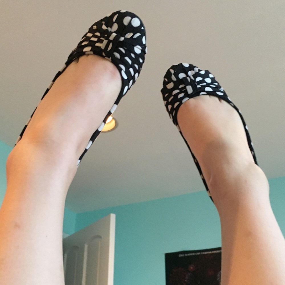adorable vintage minnie mouse ballet flats!